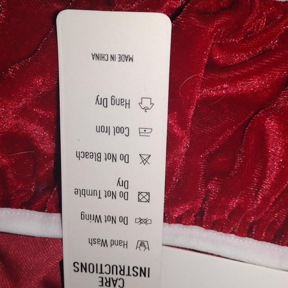 Festive Red Velvet Holiday Brief with White Trim & Pom Poms – Size XXL, NWT - Picture 3 of 5